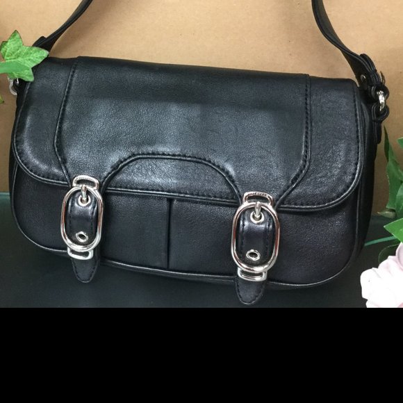 Cole Haan  women  Pure Luxury Leather Black satchel Shoulder Bag - Picture 4 of 14